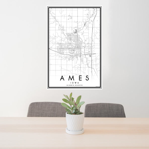 Ames - Iowa Classic Map Print