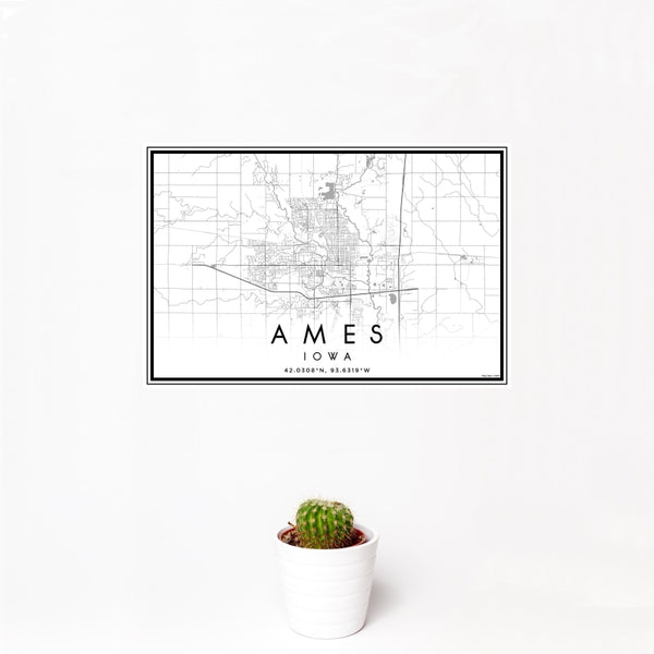 Ames - Iowa Classic Map Print