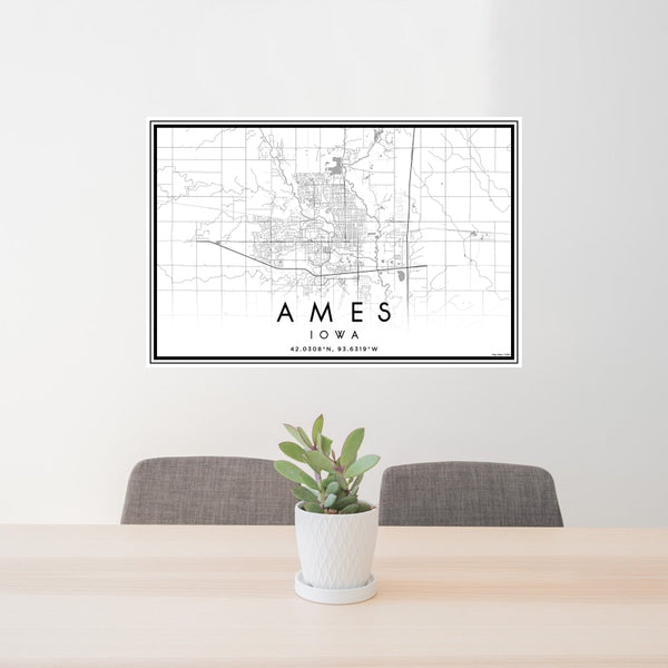 Ames - Iowa Classic Map Print