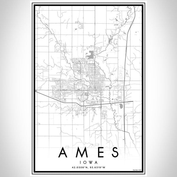Ames - Iowa Classic Map Print