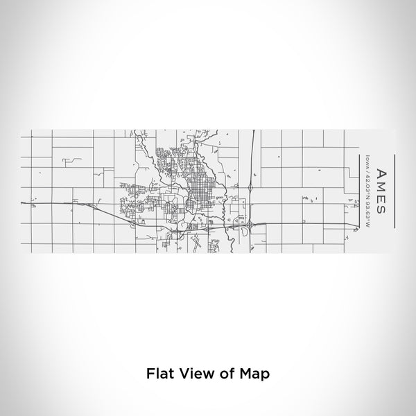 Rendered View of Ames Iowa Map Engraving on 10oz Stainless Steel Insulated Cup with Sliding Lid in White