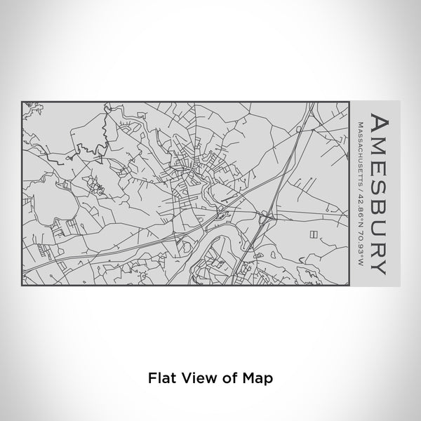 Rendered View of Amesbury Massachusetts Map Engraving on 17oz Stainless Steel Insulated Cola Bottle