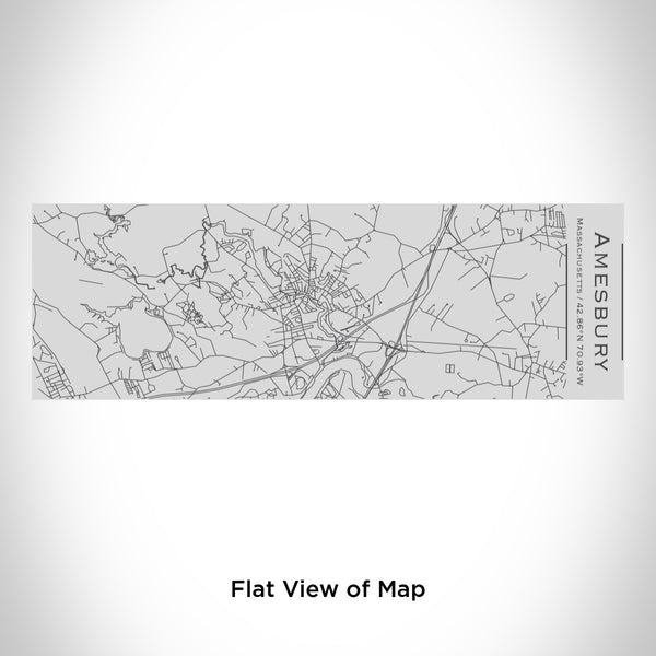 Rendered View of Amesbury Massachusetts Map Engraving on 10oz Stainless Steel Insulated Cup with Sipping Lid