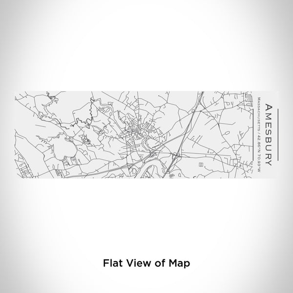 Rendered View of Amesbury Massachusetts Map Engraving on 10oz Stainless Steel Insulated Cup with Sliding Lid in White