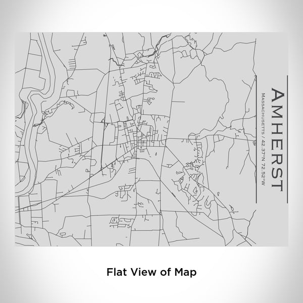 Amherst - Massachusetts Map Bottle with Bamboo Top