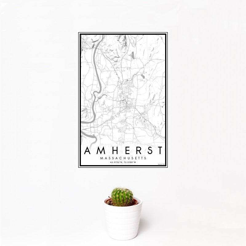 Amherst - Massachusetts Classic Map Print