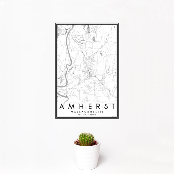 Amherst - Massachusetts Classic Map Print