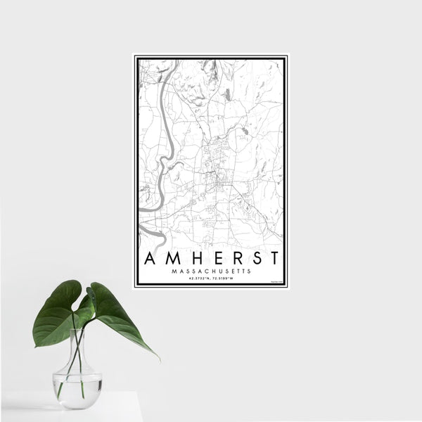 Amherst - Massachusetts Classic Map Print