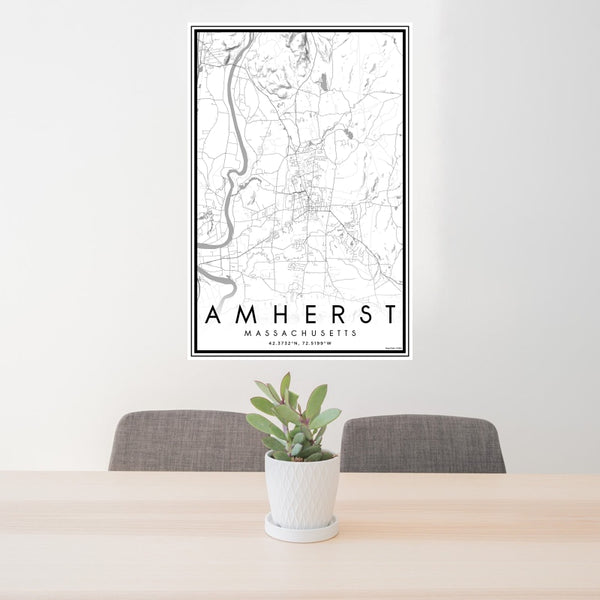 Amherst - Massachusetts Classic Map Print