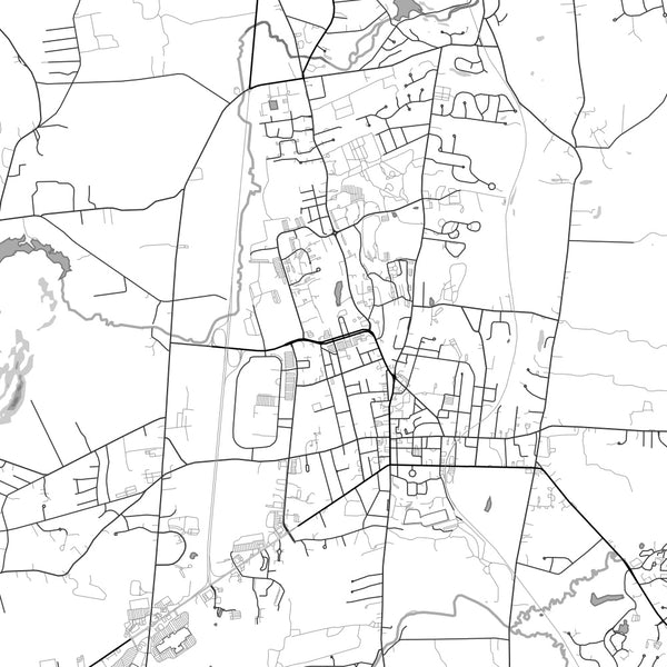 Amherst - Massachusetts Classic Map Print
