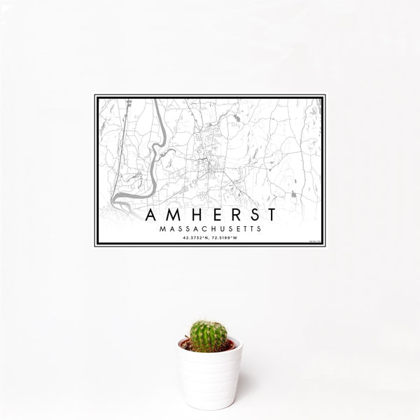 Amherst - Massachusetts Classic Map Print