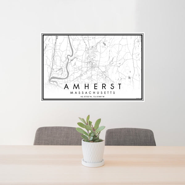 Amherst - Massachusetts Classic Map Print