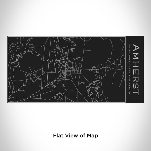 Amherst - Massachusetts Map Insulated Bottle in Matte Black
