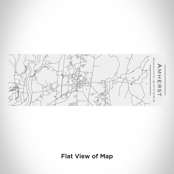 Rendered View of Amherst Massachusetts Map Engraving on 10oz Stainless Steel Insulated Cup with Sliding Lid in White