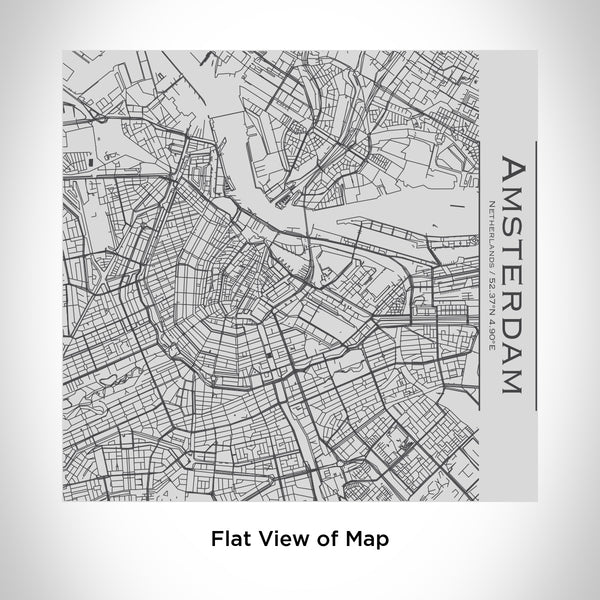 Rendered View of Amsterdam Netherlands Map Engraving on 17oz Stainless Steel Insulated Tumbler