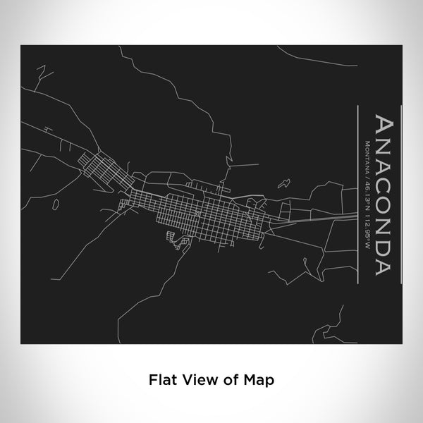 Anaconda - Montana Map Bottle with Bamboo Top in Matte Black