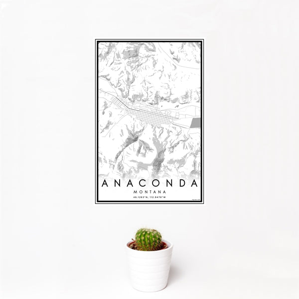 Anaconda - Montana Classic Map Print