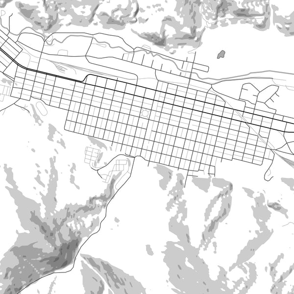 Anaconda - Montana Classic Map Print