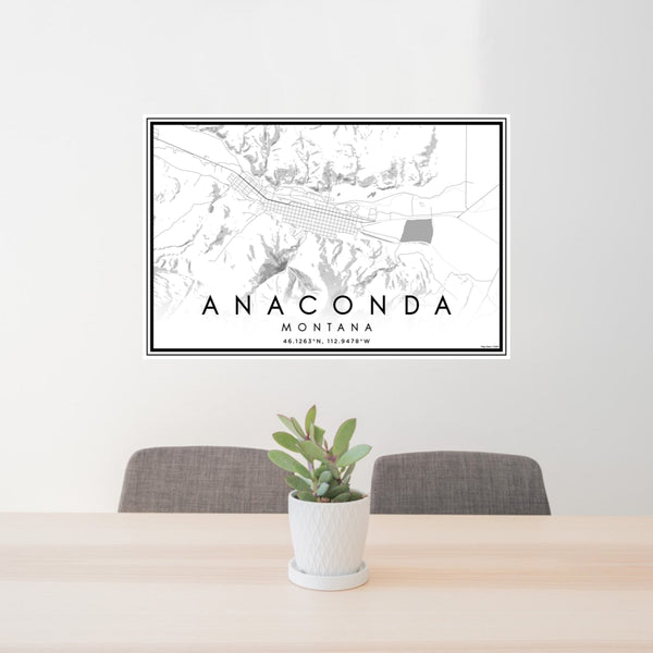 Anaconda - Montana Classic Map Print