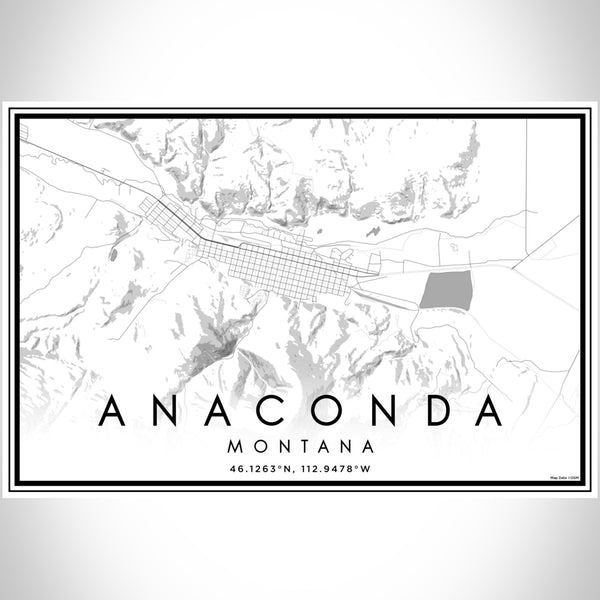 Anaconda - Montana Classic Map Print