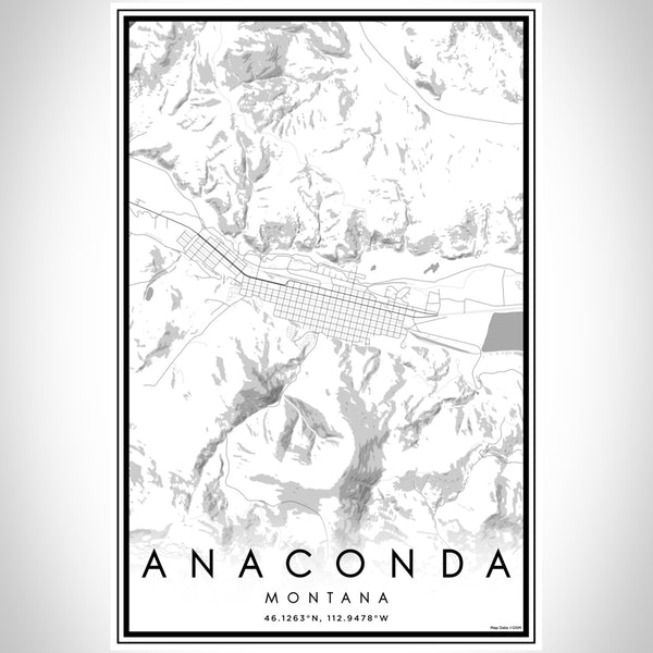 Anaconda - Montana Classic Map Print