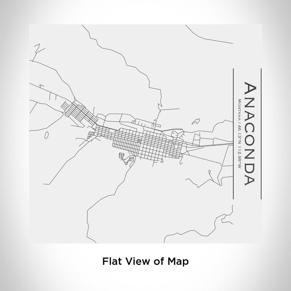 Rendered View of Anaconda Montana Map Engraving on 17oz Stainless Steel Insulated Tumbler in White