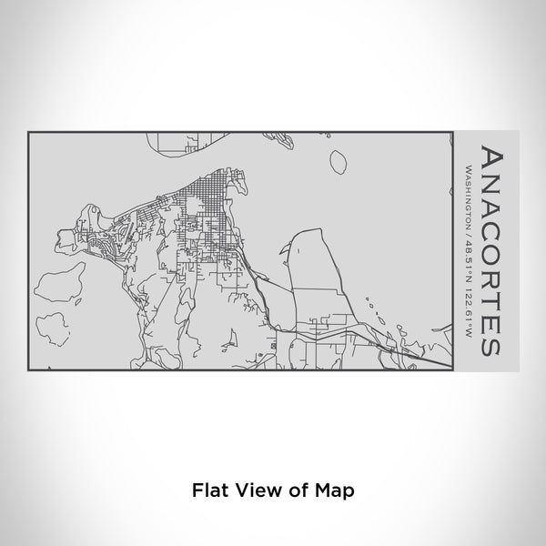 Rendered View of Anacortes Washington Map Engraving on 17oz Stainless Steel Insulated Cola Bottle