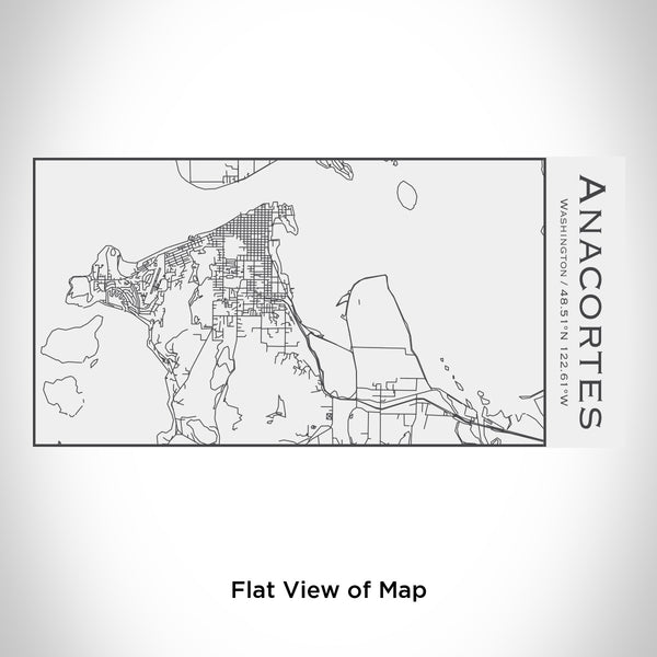 Rendered View of Anacortes Washington Map Engraving on 17oz Stainless Steel Insulated Cola Bottle in White