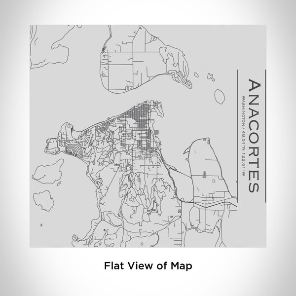 Rendered View of Anacortes Washington Map Engraving on 17oz Stainless Steel Insulated Tumbler