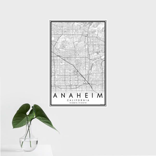 Anaheim - California Classic Map Print