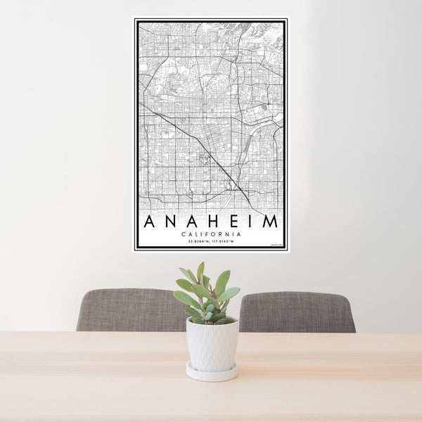 Anaheim - California Classic Map Print