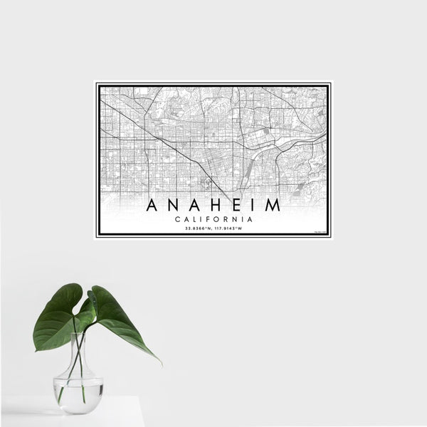 Anaheim - California Classic Map Print