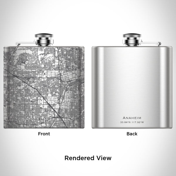 Anaheim - California Map Hip Flask