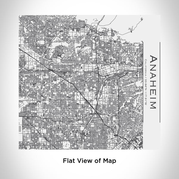 Rendered View of Anaheim California Map Engraving on 17oz Stainless Steel Insulated Tumbler in White