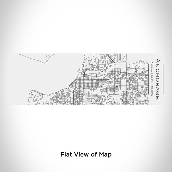 Rendered View of Anchorage Alaska Map Engraving on 10oz Stainless Steel Insulated Cup with Sliding Lid in White