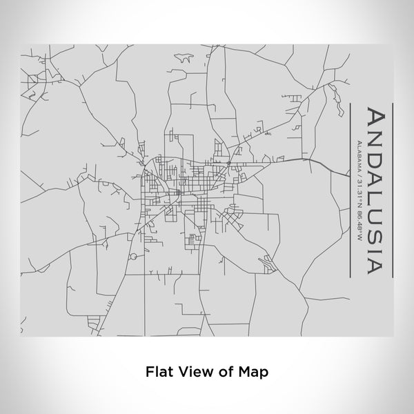 Andalusia - Alabama Map Bottle with Bamboo Top