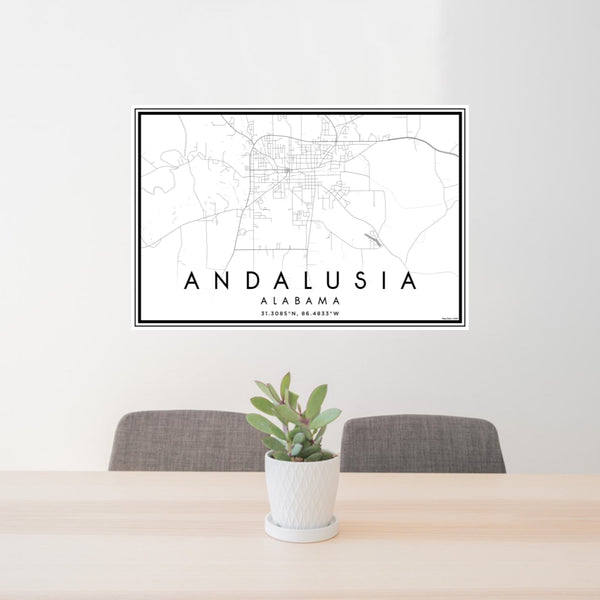 Andalusia - Alabama Classic Map Print