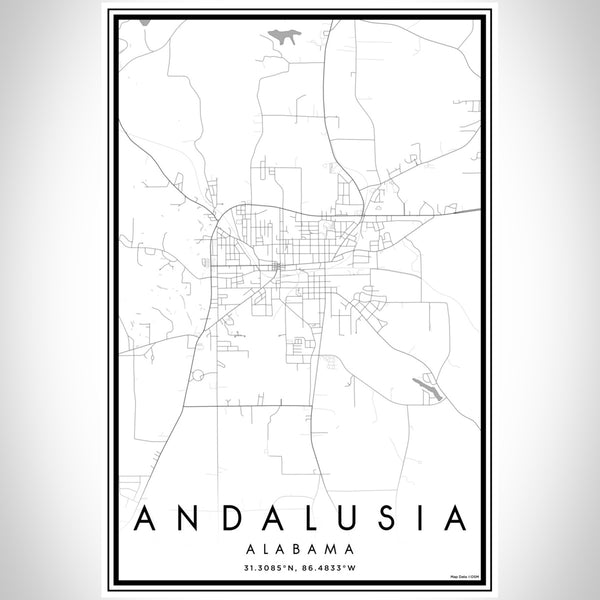 Andalusia - Alabama Classic Map Print