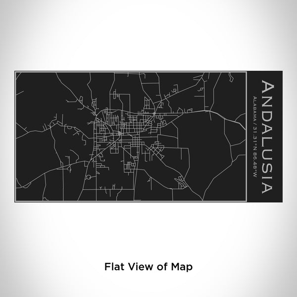 Andalusia - Alabama Map Insulated Bottle in Matte Black