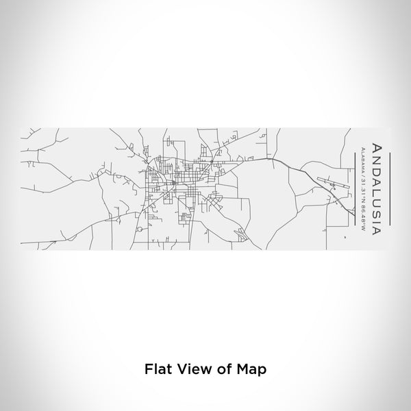 Rendered View of Andalusia Alabama Map Engraving on 10oz Stainless Steel Insulated Cup with Sliding Lid in White