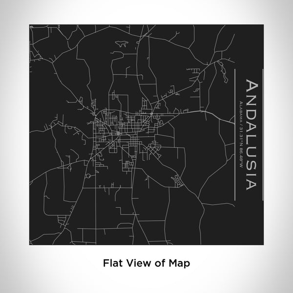 Andalusia - Alabama Map Tumbler in Matte Black