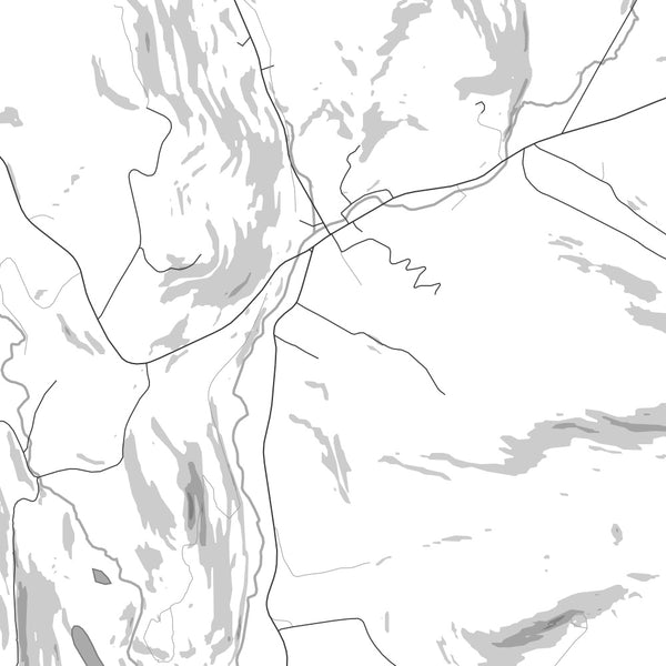 Andes New York Map Print in Classic Style Zoomed In Close Up Showing Details