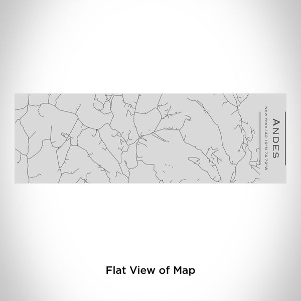 Rendered View of Andes New York Map Engraving on 10oz Stainless Steel Insulated Cup with Sipping Lid