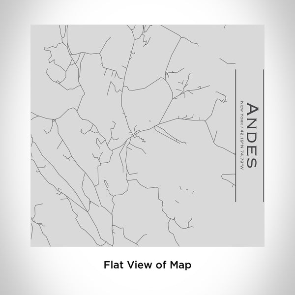 Rendered View of Andes New York Map Engraving on 17oz Stainless Steel Insulated Tumbler