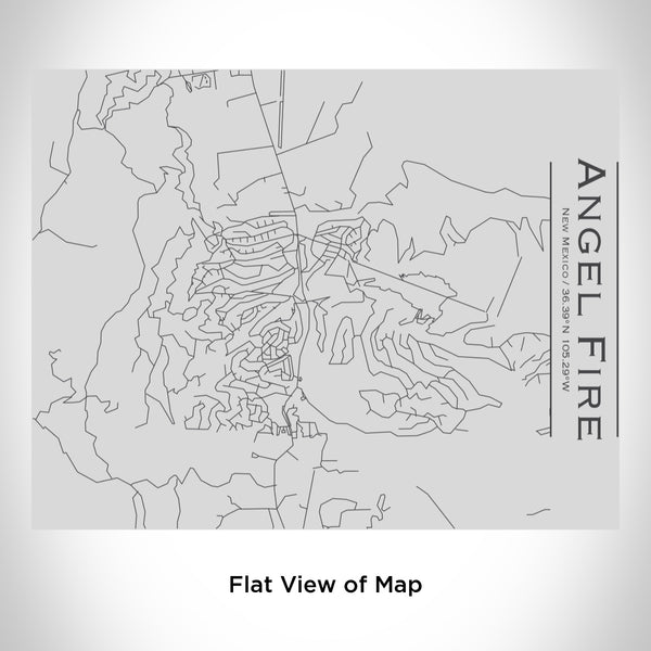 Rendered View of Angel Fire New Mexico Map Engraving on 20oz Stainless Steel Insulated Bottle with Bamboo Top