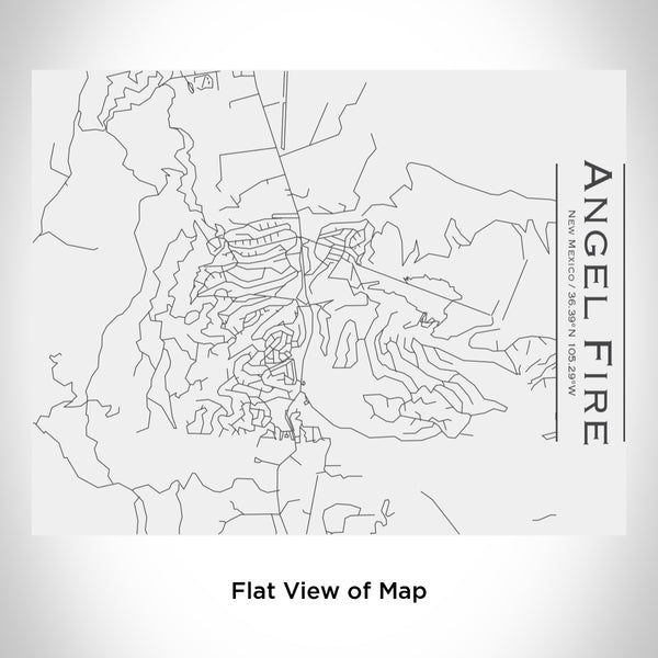 Rendered View of Angel Fire New Mexico Map Engraving on 20oz Stainless Steel Insulated Bottle with Bamboo Top in White