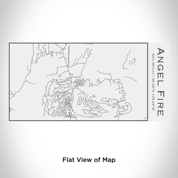 Rendered View of Angel Fire New Mexico Map Engraving on 17oz Stainless Steel Insulated Cola Bottle in White