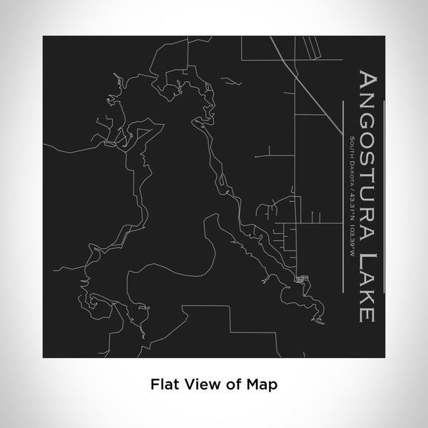 Angostura Lake - South Dakota Map Tumbler in Matte Black