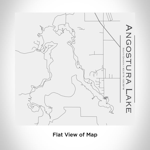 Rendered View of Angostura Lake South Dakota Map Engraving on 17oz Stainless Steel Insulated Tumbler in White