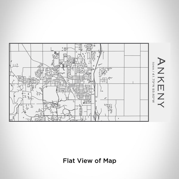 Rendered View of Ankeny Iowa Map Engraving on 17oz Stainless Steel Insulated Cola Bottle in White